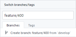 Create new branch
